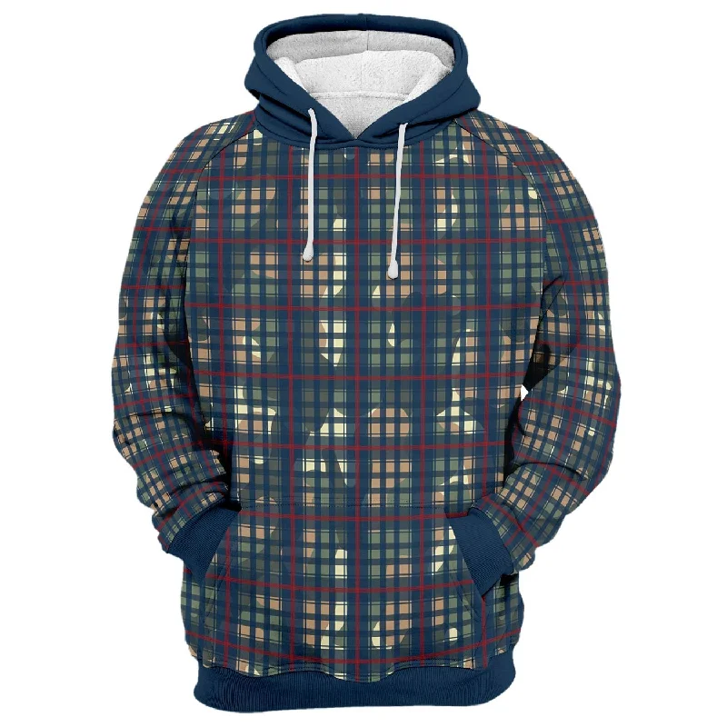 patterned chenille hoodie bold -Multiplaid Hoodie