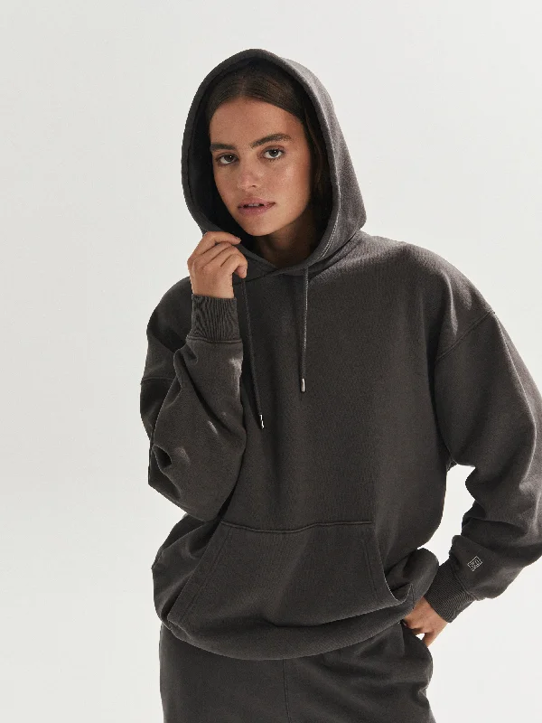 breathable chenille hoodie airy -Parker Hoodie Charcoal