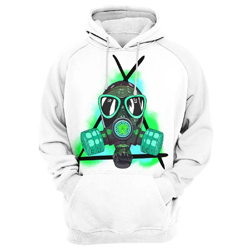 hoodie with flared hemline -Toxic Mask Hoodie