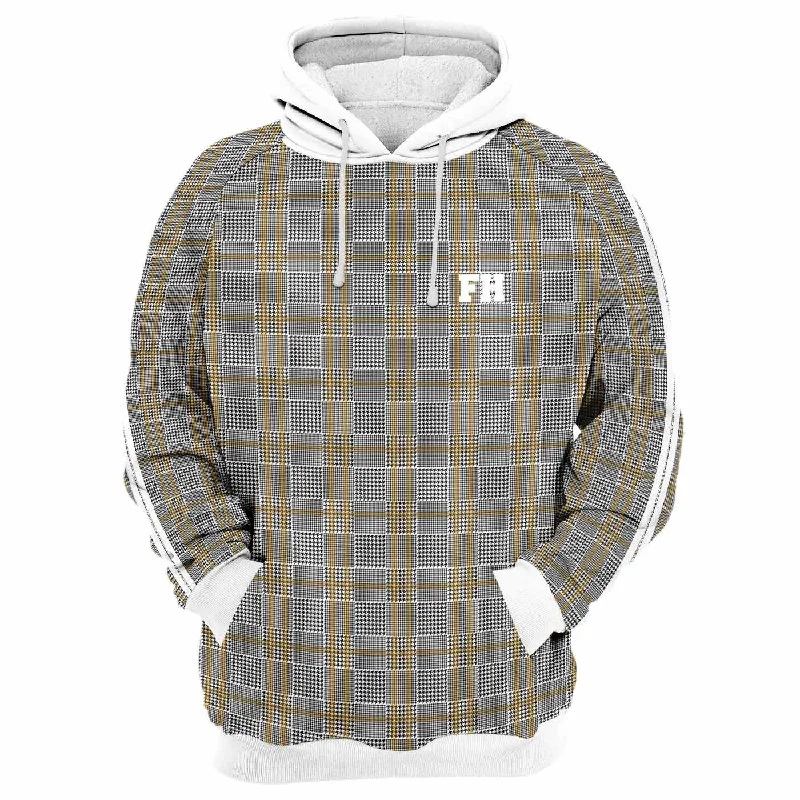 hoodie with mesh panels -Plaid FH Hoodie