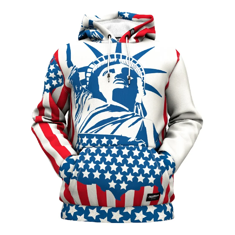 hoodie women rich teal -Liberty Statue Hoodie