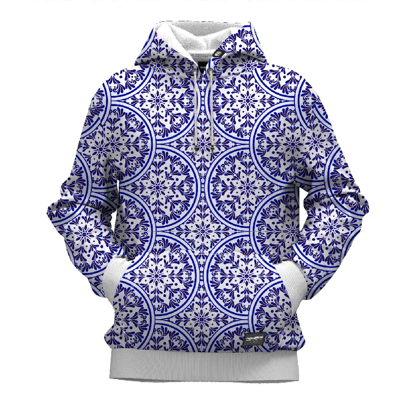 cropped hoodie trendy chic -Floral Plates Hoodie