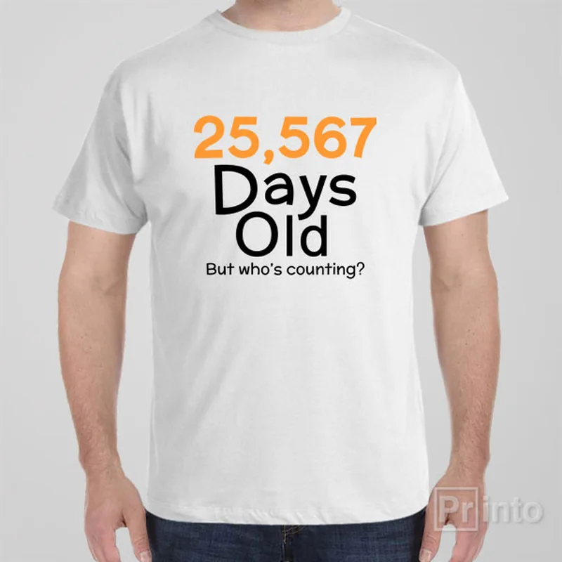 sport soft t-shirts -25,567 days old (70yo) - T-shirt