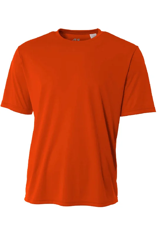 sporty cut t-shirts -A4 Youth Performance Moisture Wicking Short Sleeve Crewneck T-Shirt - Athletic Orange