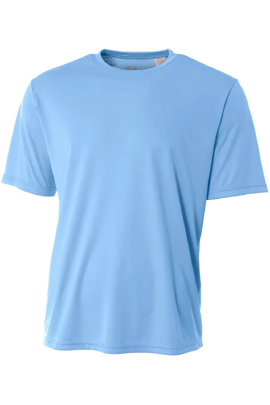 sharp fit t-shirts -A4 Youth Performance Moisture Wicking Short Sleeve Crewneck T-Shirt - Light Blue