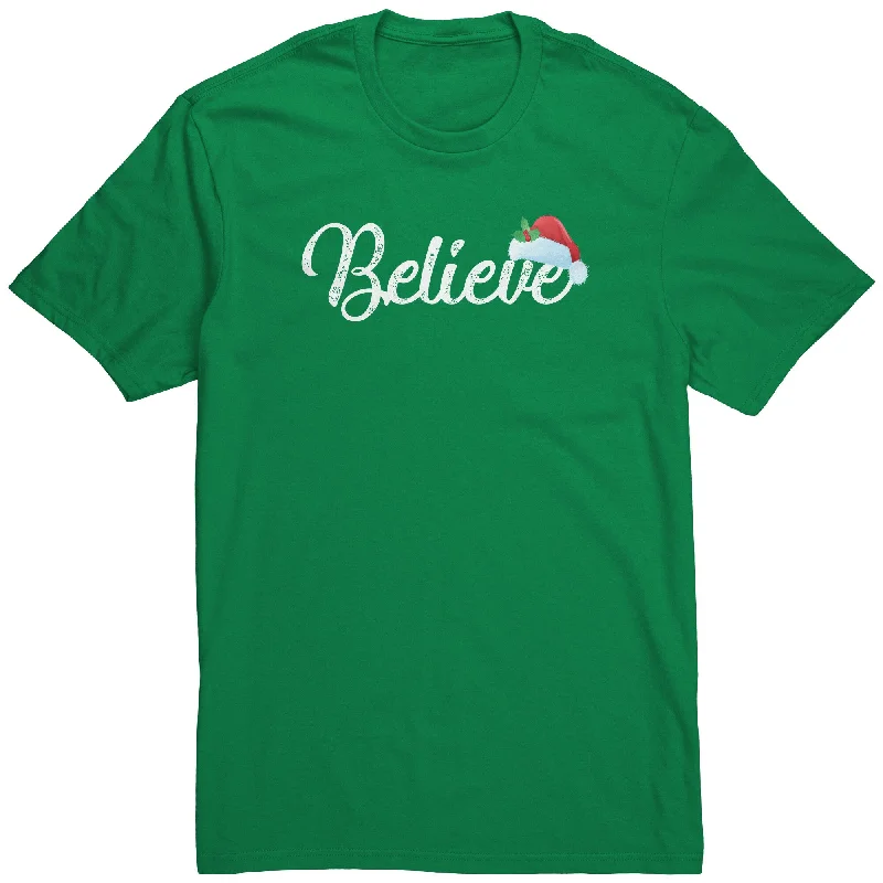 wide block t-shirts -BELIEVE in Santa and Christmas Unisex T-Shirt