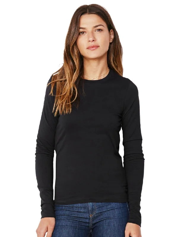 onyx black t-shirts -Bella+Canvas Ladies Missy Long Sleeve Jersey T-Shirt