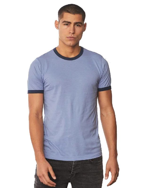 tie-front t-shirts -Bella+Canvas Robertson Heather Ringer Tee