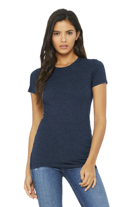 bronze soft t-shirts -Bella + Canvas Womens The Favorite Short Sleeve Crewneck T-Shirt - Heather Navy Blue