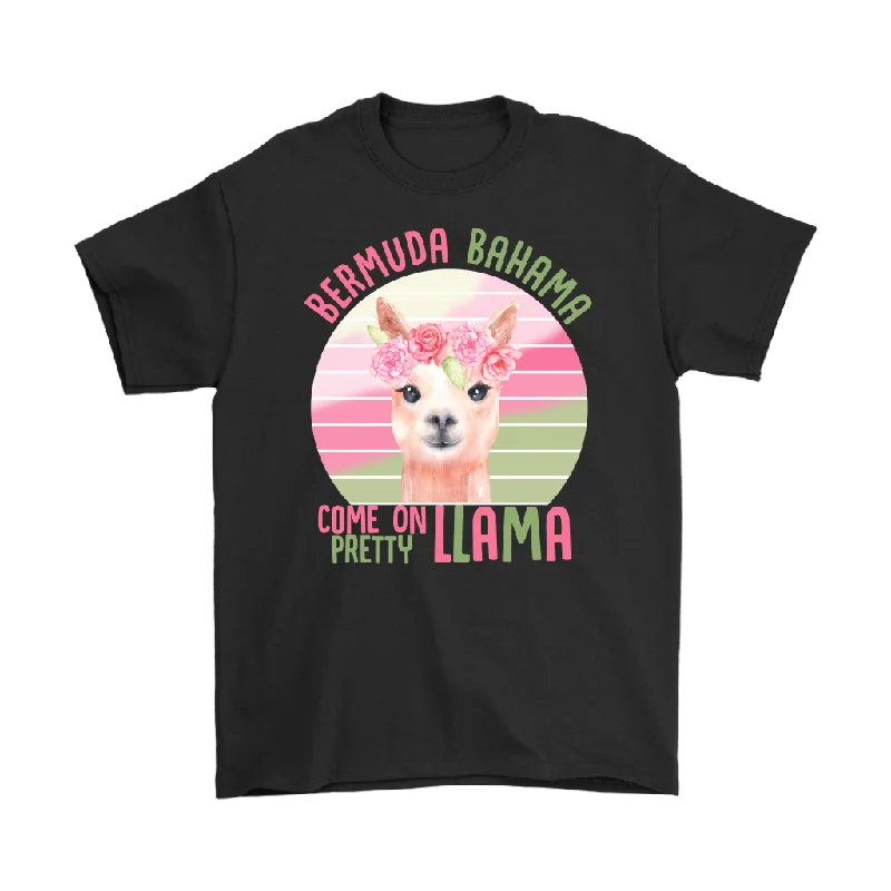 purl bold t-shirts -Bermuda Bahama Come on Pretty Llama Kokomo funny Men's or Women's T-Shirts