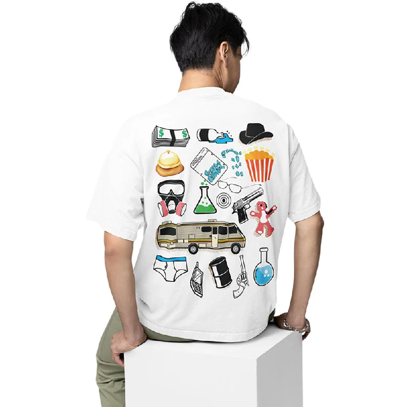 gothic black t-shirts -Breaking Bad Oversized T shirt - Elements