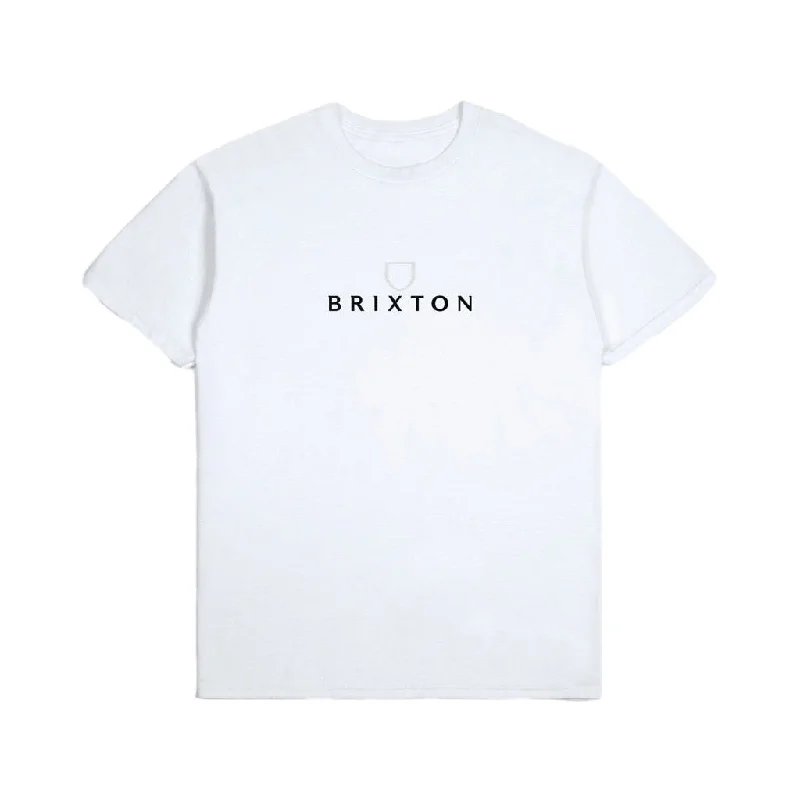 sand minimalist t-shirts -Brixton Alpha Thread T-Shirt White