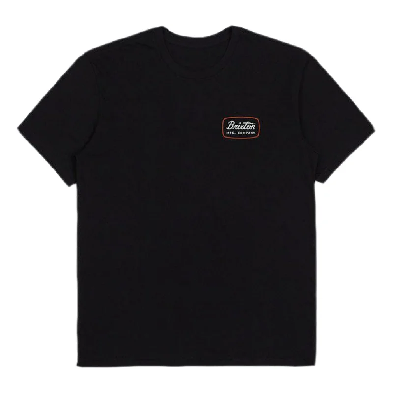 oatmeal comfy t-shirts -Brixton Jolt Premium T-Shirt Black Red