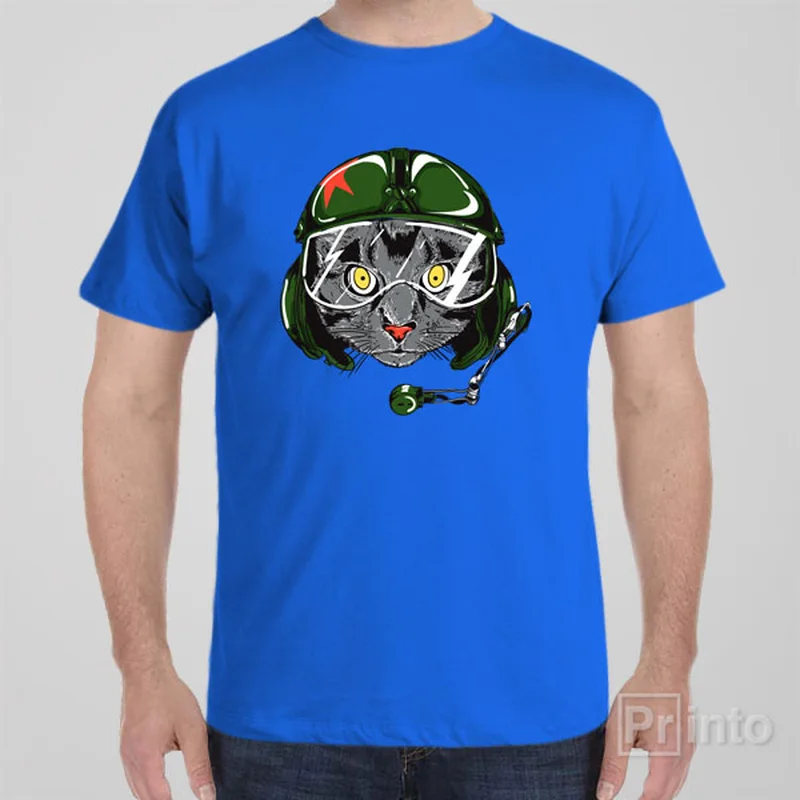 sporty cut t-shirts -Captain Meowbius - T-shirt