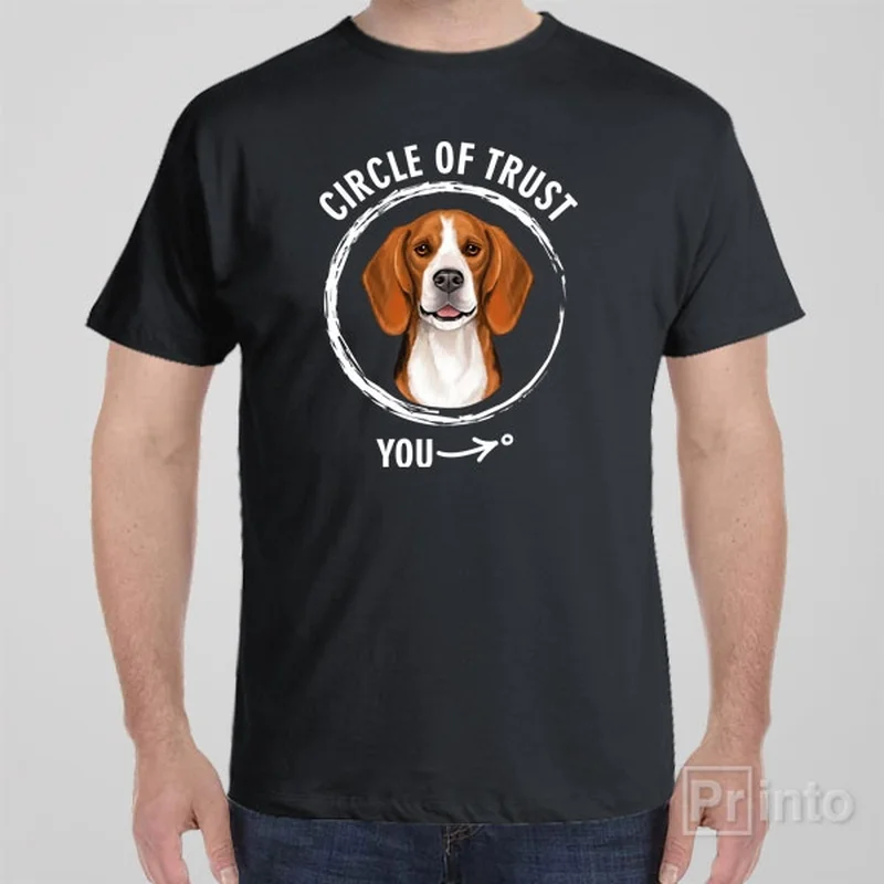 wave hem t-shirts -Circle of trust (BEAGLE) - T-shirt