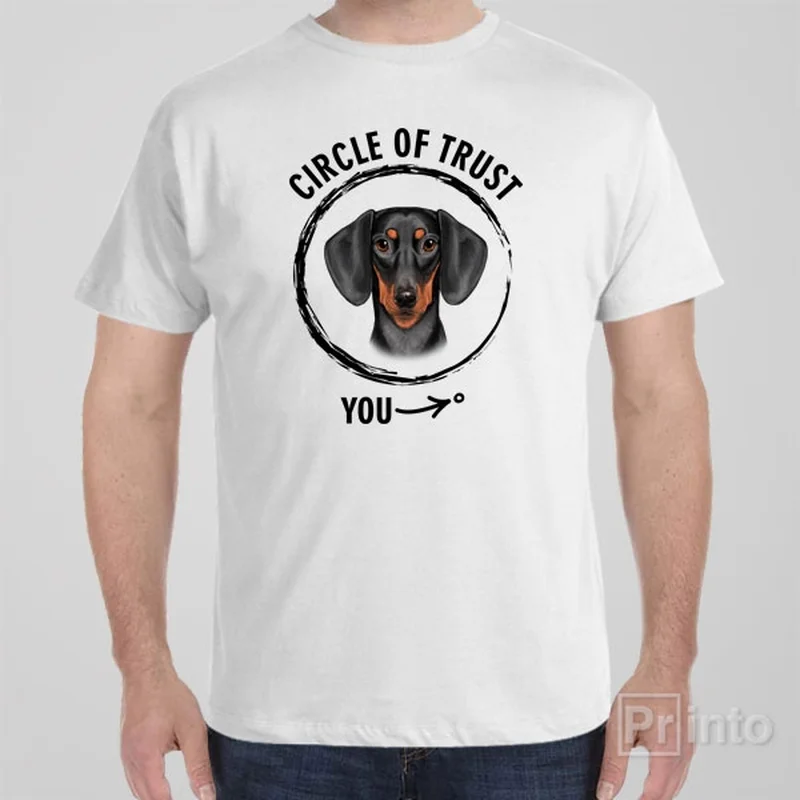 coal black t-shirts -Circle of trust (Duchshund) - T-shirt