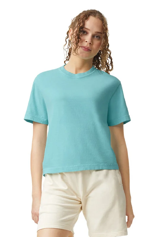 rose cropped t-shirts -Comfort Colors Womens Short Sleeve Crewneck T-Shirt - Chalky Mint Green