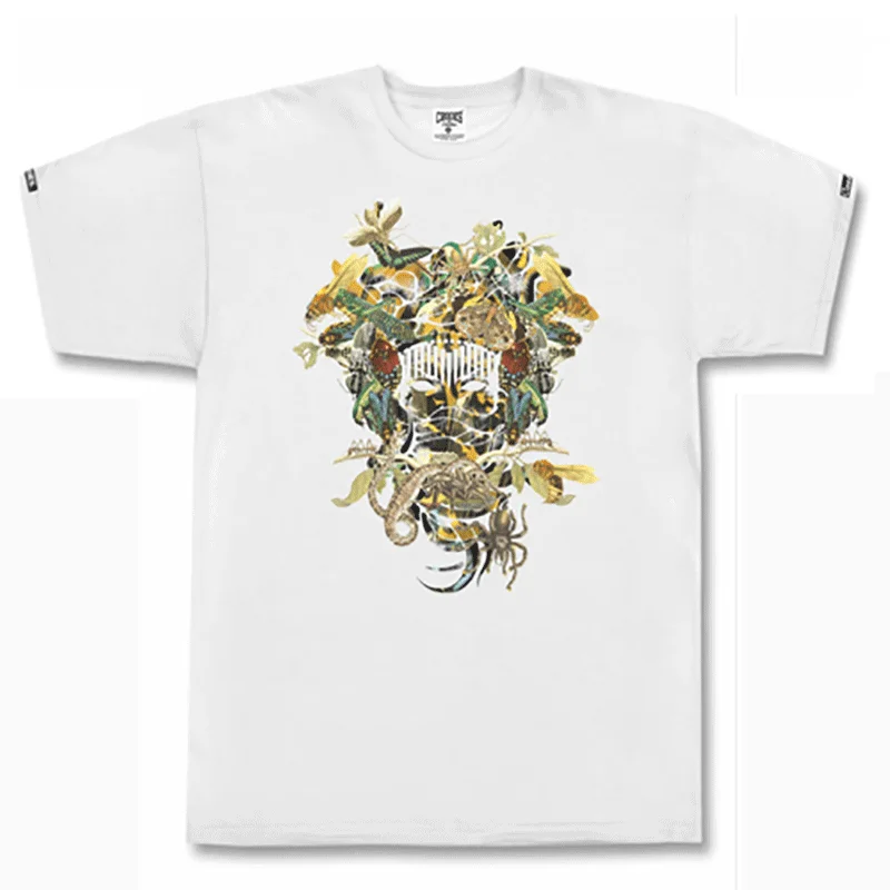 sport soft t-shirts -Crooks & Castles Wild Medusa T-shirt White