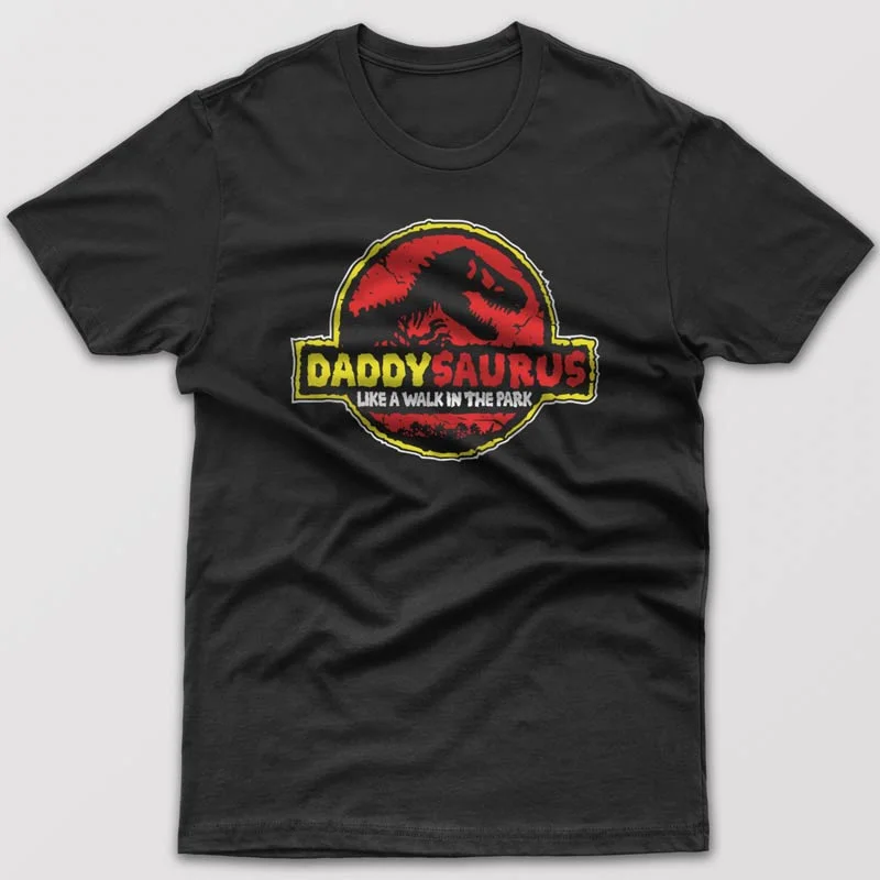 bold graphic t-shirts -Daddy Saurus - T-shirt