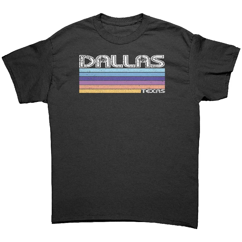 slate soft t-shirts -DALLAS, TEXAS Retro 70’s 80’s Look Unisex T-SHIRT