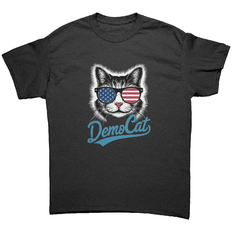 mock neck t-shirts -DEMOCAT Democrat CAT Unisex T-Shirt