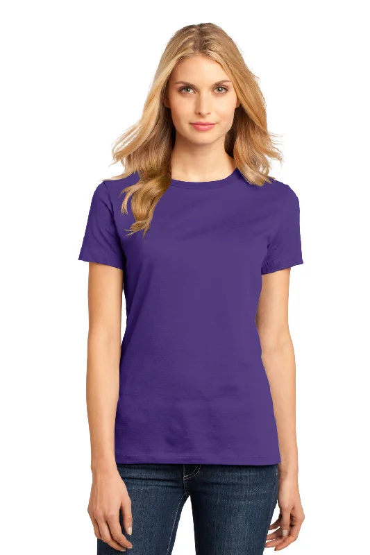 slim bold t-shirts -District Womens Perfect Weight Short Sleeve Crewneck T-Shirt - Purple