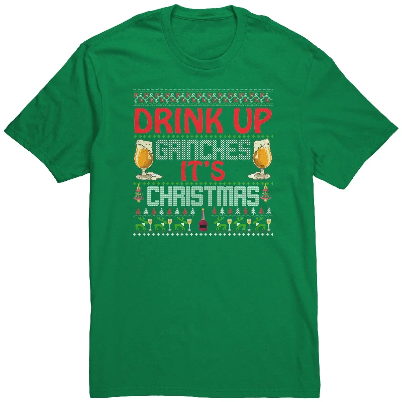 orchid dusk t-shirts -Drink up Grinches! Christmas Unisex T-Shirt