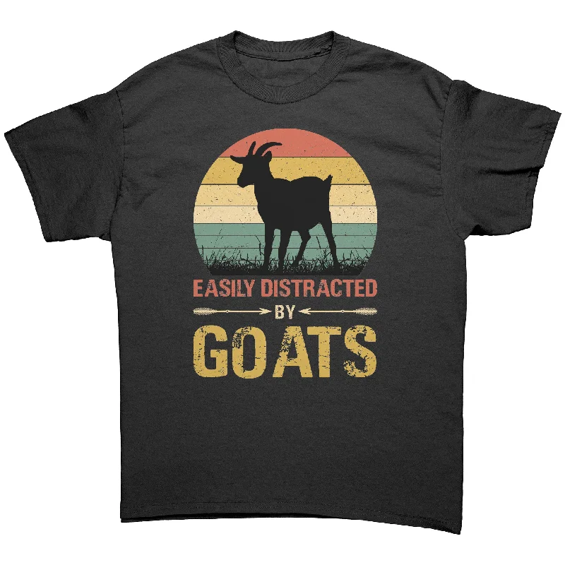 toddler comfy t-shirts -Easily Distracted by Goats Unisex T-Shirt