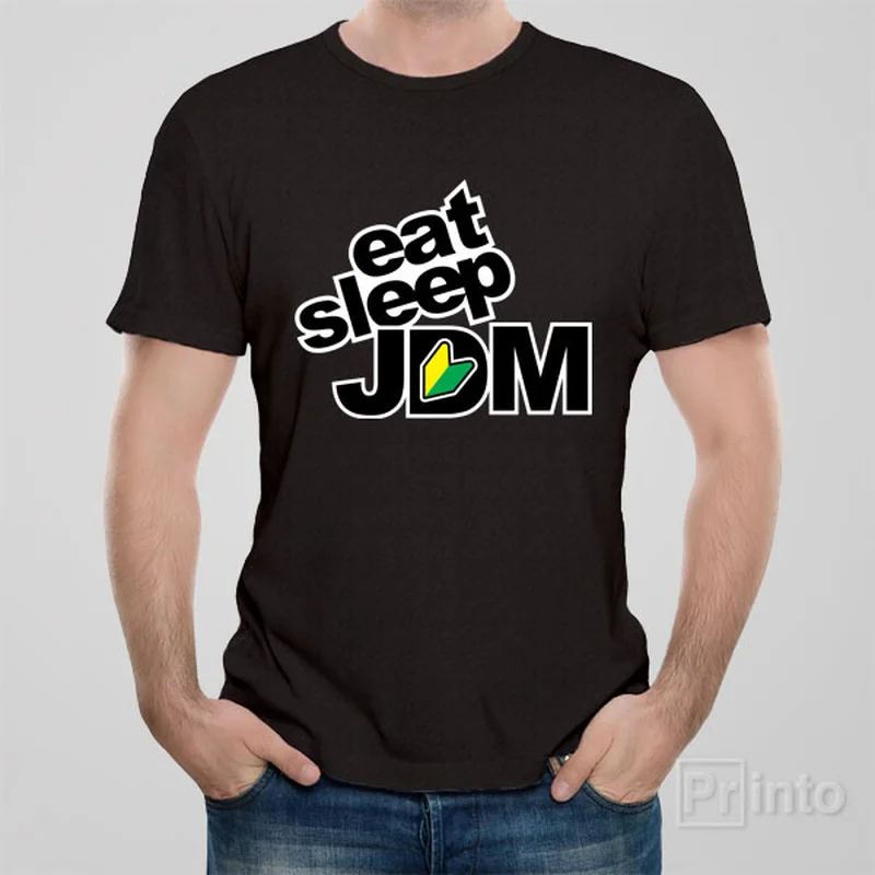 claret casual t-shirts -Eat Sleep Jdm - T-shirt