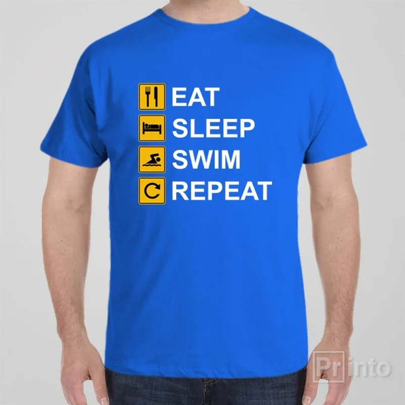 youth sports t-shirts -Eat Sleep Swim Repeat - T-shirt