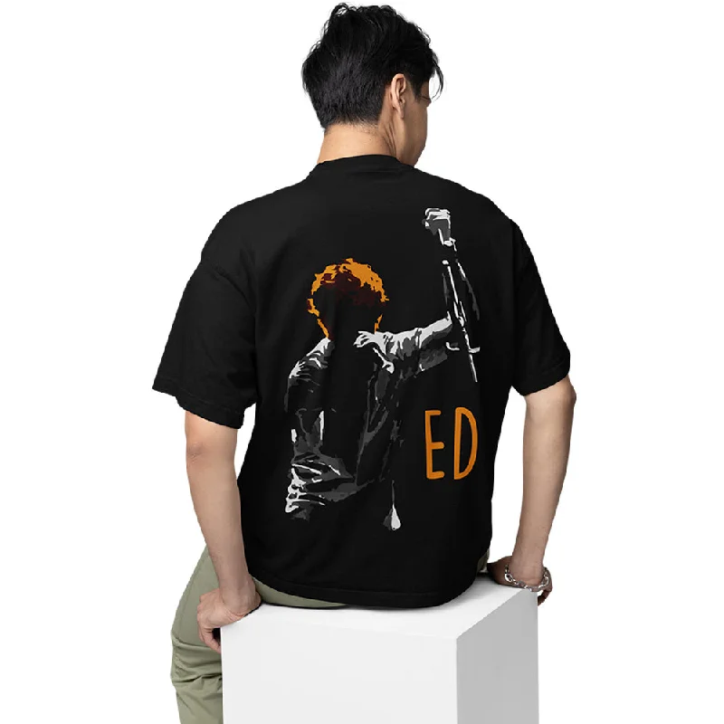 recycled fabric t-shirts -Ed Sheeran Oversized T shirt - Ed Silhouette