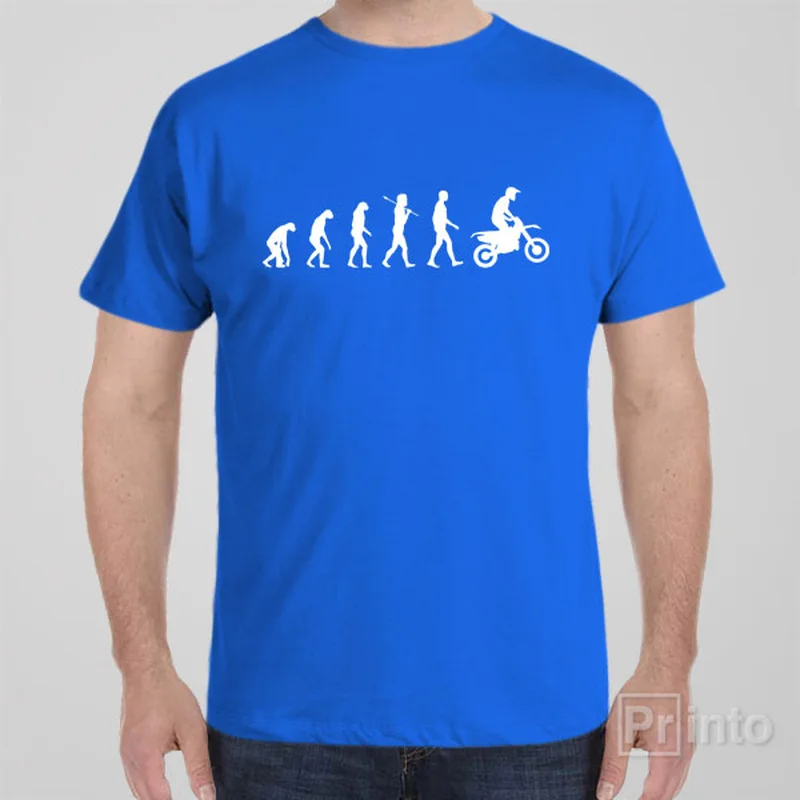 loose drape t-shirts -Evolution of motocross - T-shirt