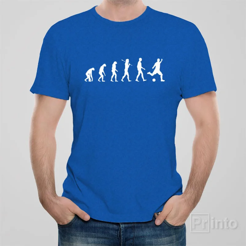 lapis blue t-shirts -Evolution of Soccer T-shirt