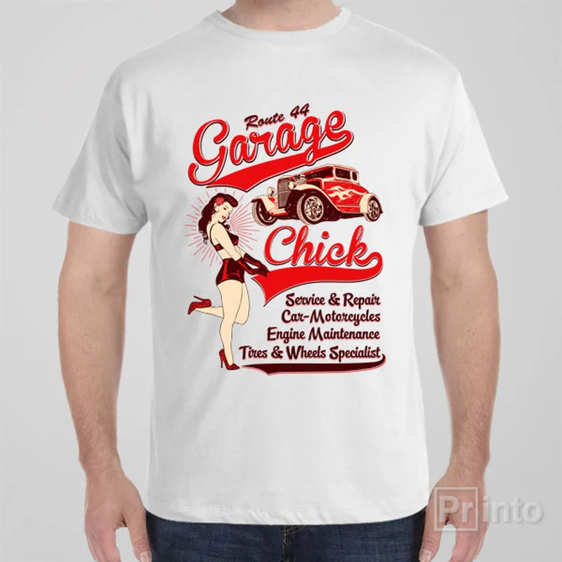 flared cuff t-shirts -Garage Chick - T-shirt