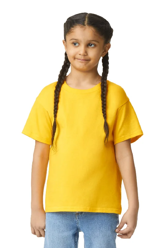 infant casual t-shirts -Gildan Youth Softstyle Short Sleeve Crewneck T-Shirt - Daisy Yellow