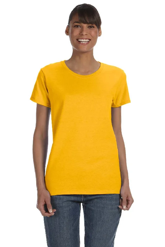 goldenrod t-shirts -Gildan Womens Short Sleeve Crewneck T-Shirt - Gold