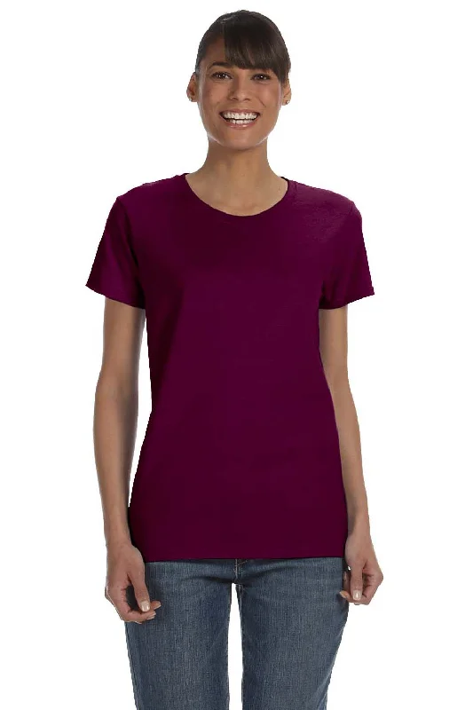 taupe retro t-shirts -Gildan Womens Short Sleeve Crewneck T-Shirt - Maroon