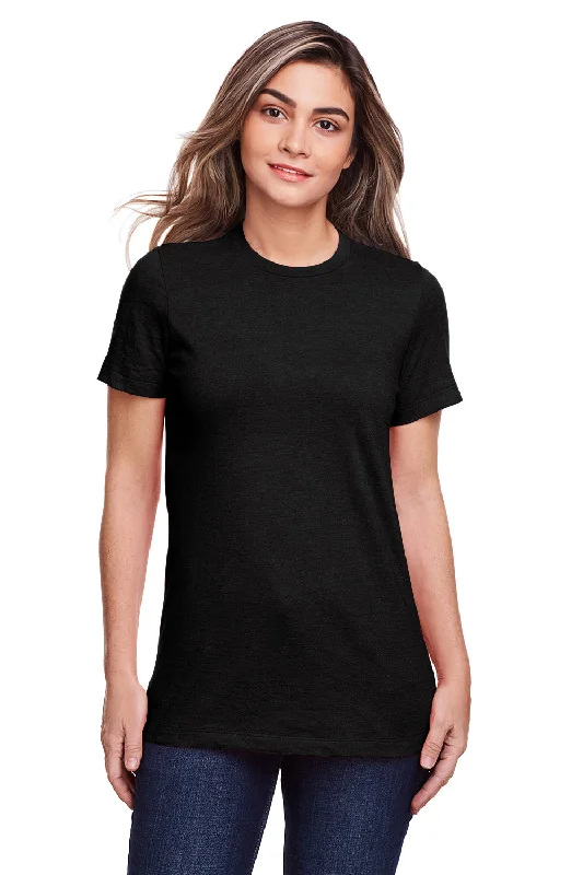 saffron bold t-shirts -Gildan Womens Softstyle CVC Short Sleeve Crewneck T-Shirt - Pitch Black