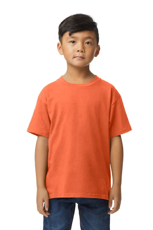 cowl soft t-shirts -Gildan Youth Softstyle Short Sleeve Crewneck T-Shirt - Orange