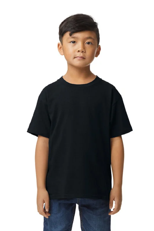 sky workout t-shirts -Gildan Youth Softstyle Short Sleeve Crewneck T-Shirt - Pitch Black