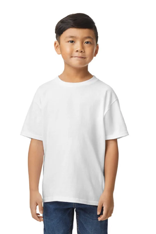 toddler bold t-shirts -Gildan Youth Softstyle Short Sleeve Crewneck T-Shirt - White