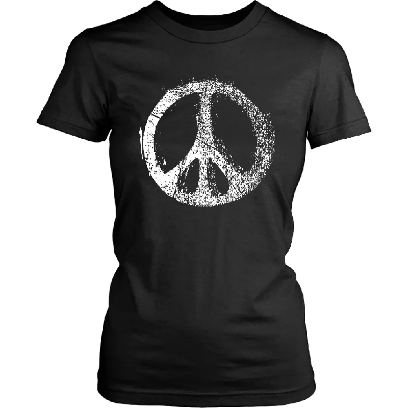 curvy bold t-shirts -GRUNGE PEACE SIGN Women's Short Sleeve T-Shirt