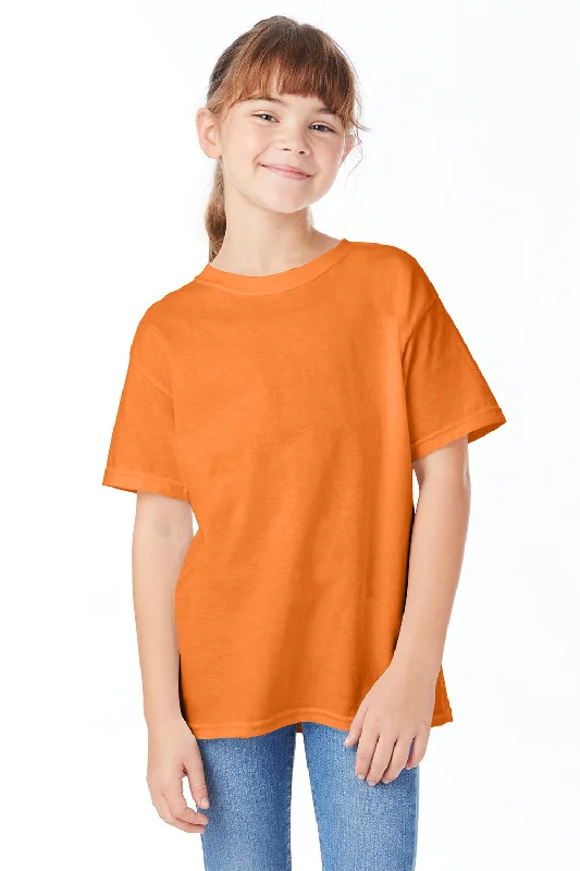 teen soft t-shirts -Hanes Youth ComfortSoft Short Sleeve Crewneck T-Shirt - Tennessee Orange