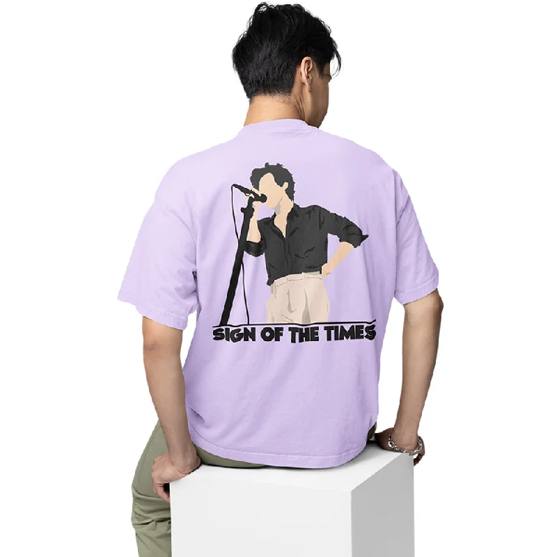 magenta cropped t-shirts -Harry Styles Oversized T shirt - Sign Of The Times