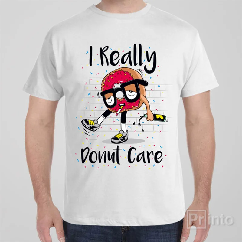 purl knit t-shirts -I donut care - T-shirt