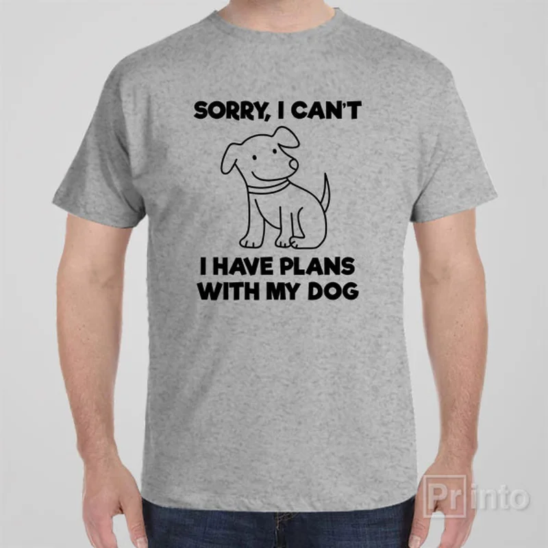 violet bold t-shirts -I have plans with my dog - T-shirt