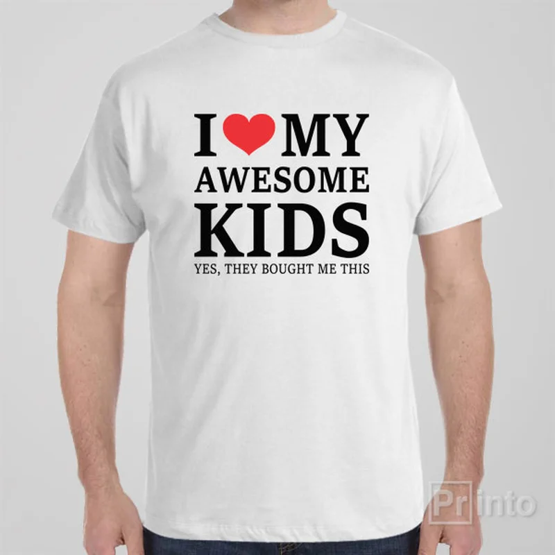 pleat soft t-shirts -I love my awesome kids - T-shirt