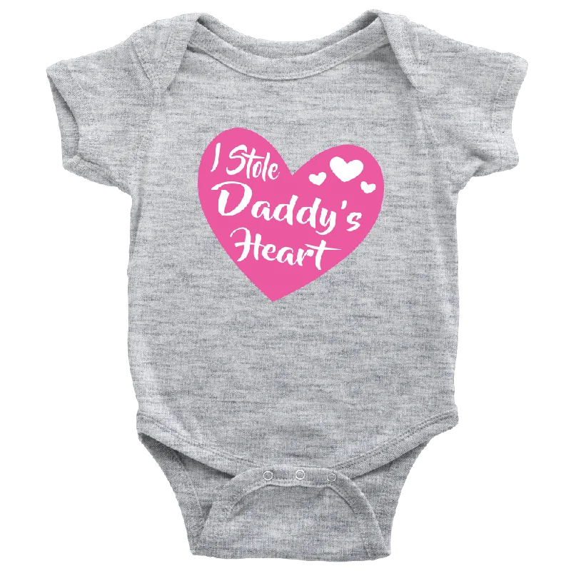 lilac dusk t-shirts -I STOLE DADDY'S HEART Onesies and Infant, Toddler, Youth Size T-Shirts