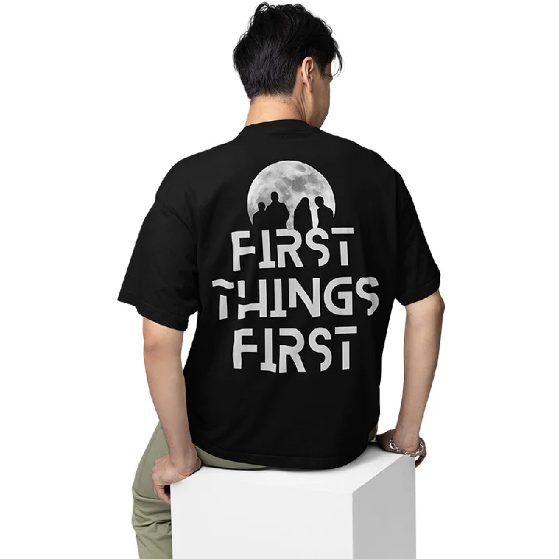 dusk blue t-shirts -Imagine Dragons Oversized T shirt - First Things First - Believer