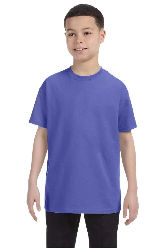 toddler graphic t-shirts -Jerzees Youth Dri-Power Moisture Wicking Short Sleeve Crewneck T-Shirt - Violet